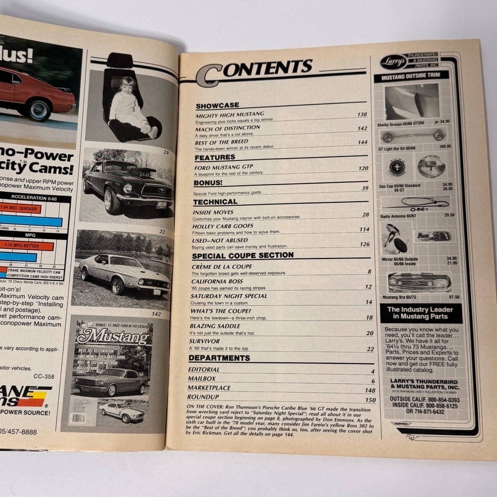 Hot Rod Magazine Mustang Summer 1985 Boss 302 Restoration Ford Hi-Po Catalog * - Picture 3 of 3